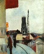 August Macke Cathedral at Freiburg, Switzerland France oil painting artist